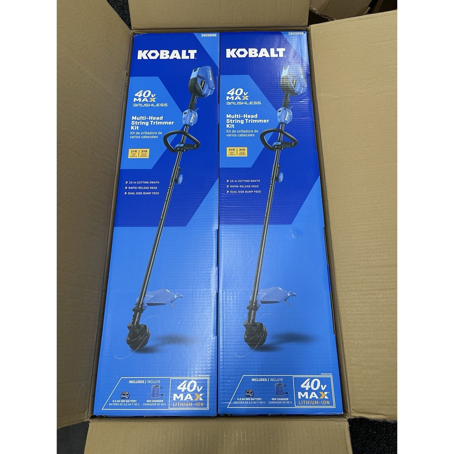 Kobalt Gen4 40-volt 15-in Straight Shaft Battery String Trimmer 4.0 Ah Batt..R1
