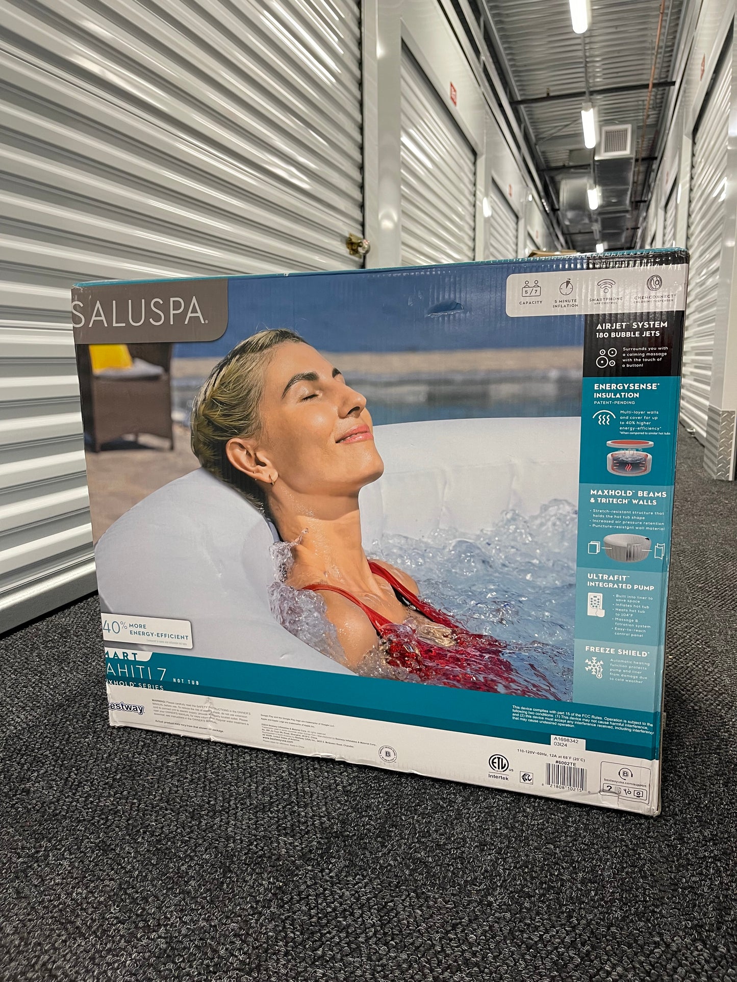 SaluSpa Tahiti Energy-Efficient Smart AirJet Inflatable Circle Hot Tub