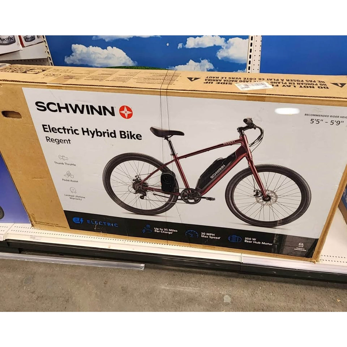 Schwinn Adult Hybrid Bike - Dark Red