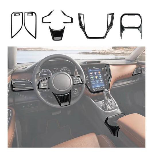 4 Products Center Console Carbon Fiber for Subaru Outback/Legacy 2020-2025,