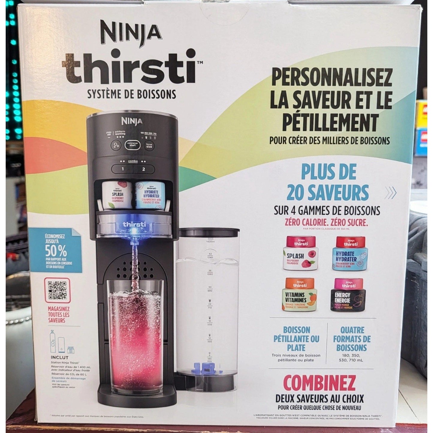 Ninja WC1000 Thirsti Customization Drink System w/CO2 Canister - NEW