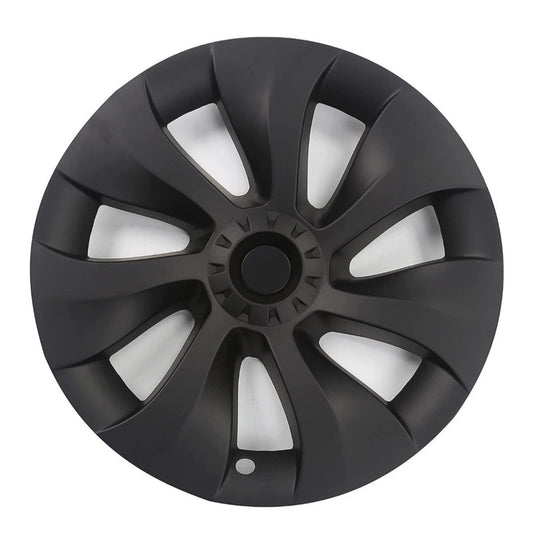 19 Inch Matte Black Hubcap Wheel Covers (4 Pcs) Fits Tesla Model Y