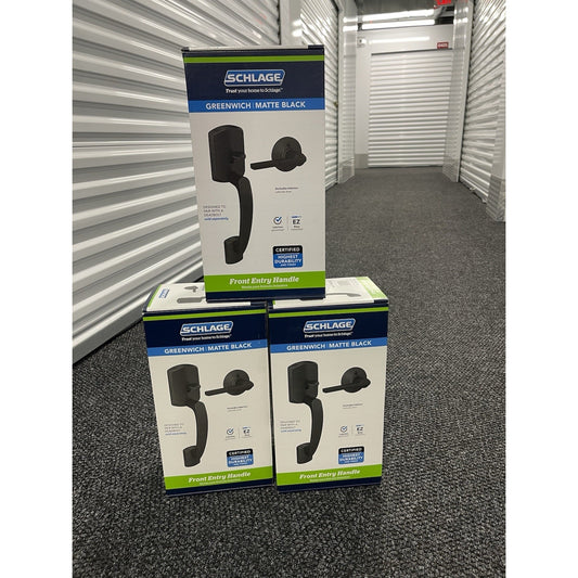 Schlage FE285 GRW 622 LAT GreenwichDoor Handleset Grip Latitude handles 1DayShip