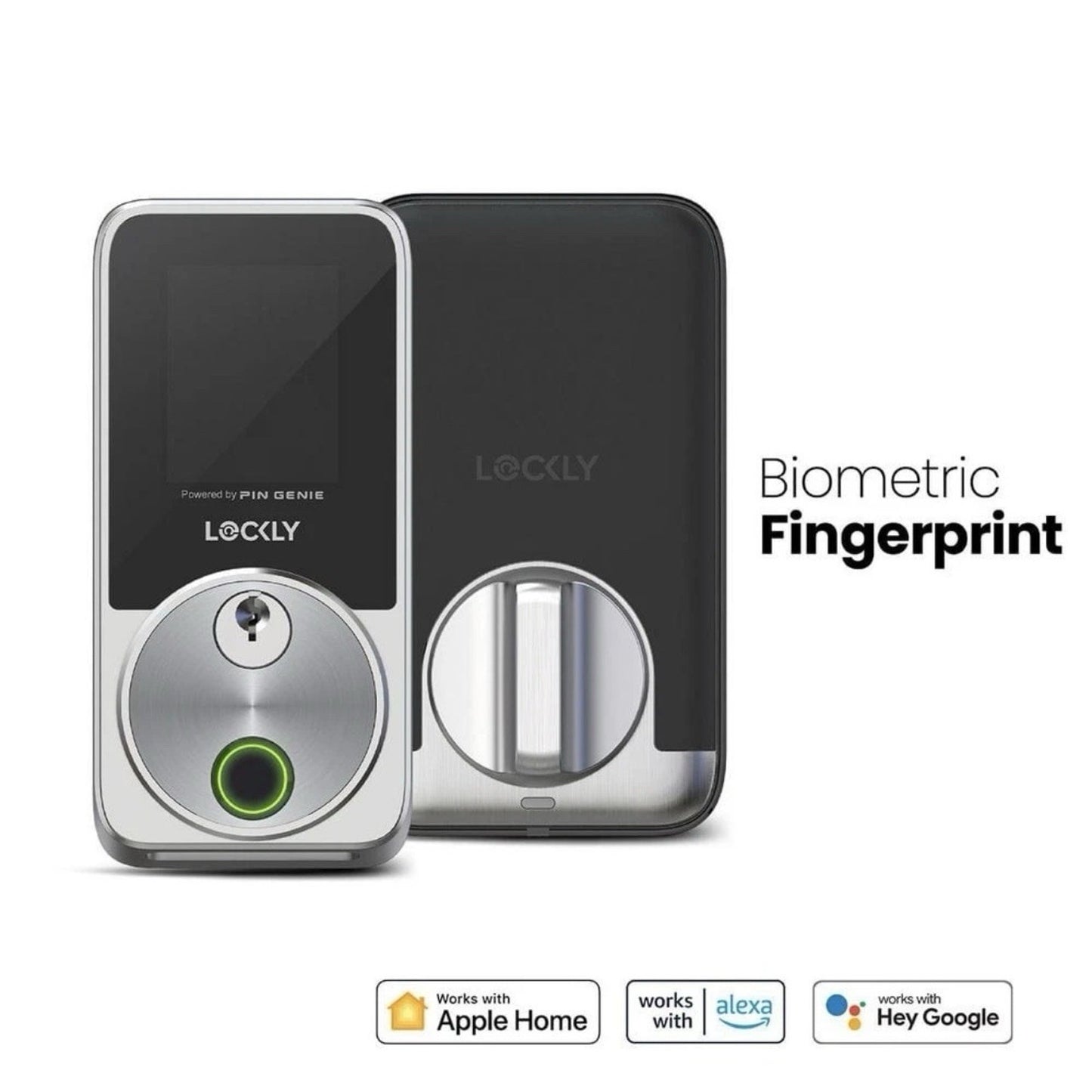 Lockly Secure Pro Zeno Series WiFi Smart Deadbolt Lock PGK728WHKSN Same Day Ship