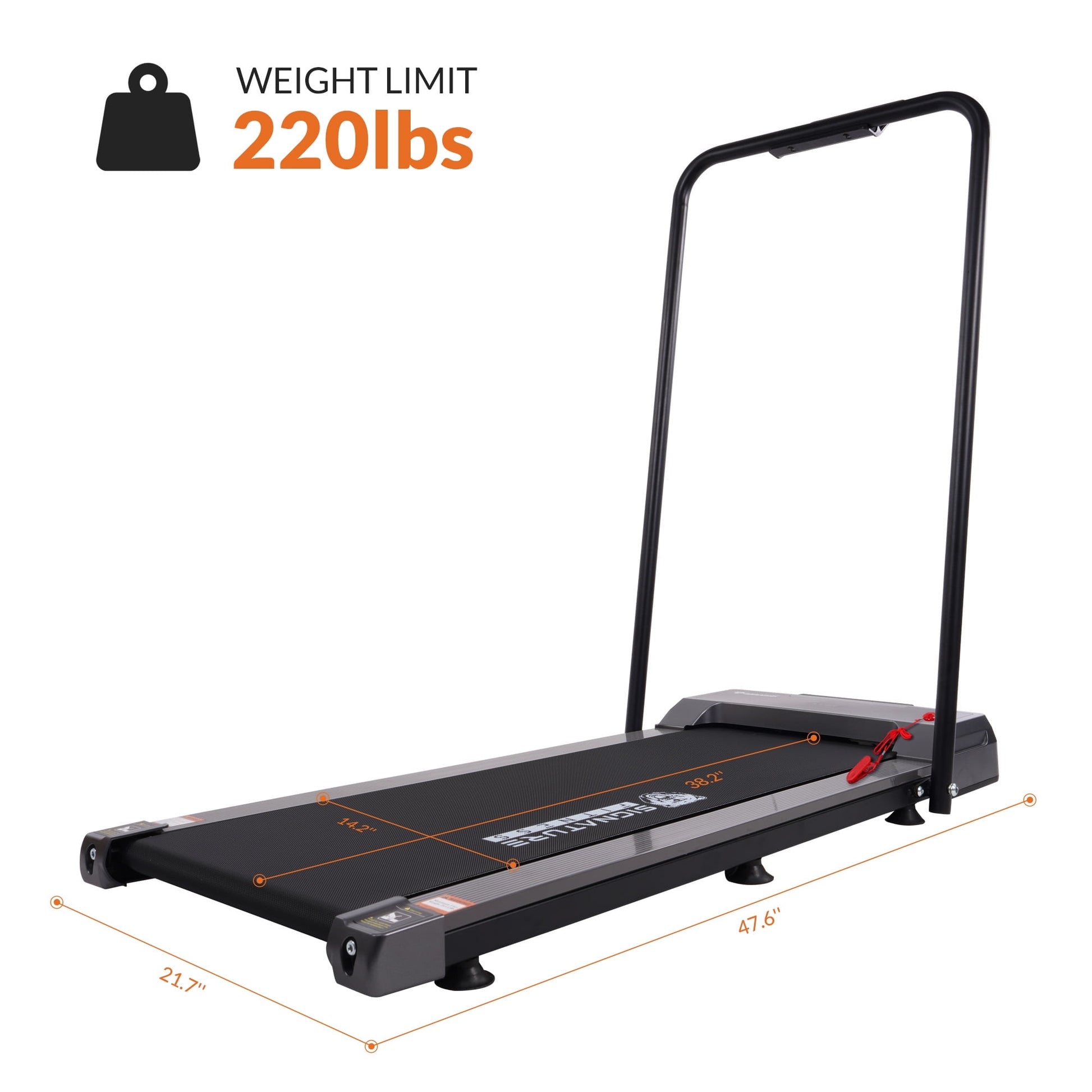 BalanceFrom SlimFold Dual-Mode Walking Pad, Compact Under-Desk Electric Treadmill with Remote Control & Transport Wheels, Quiet Space-Saving Walker for Home Office Walking or Light Jogging