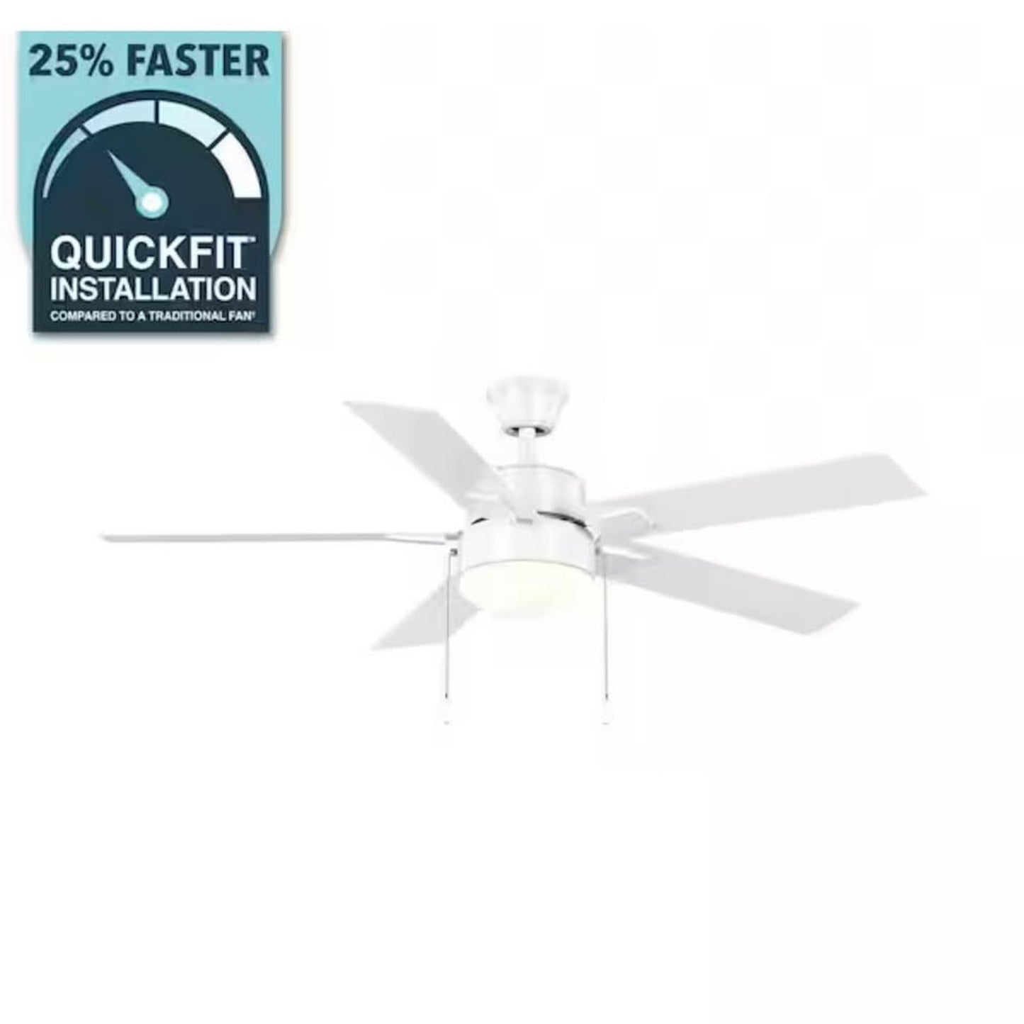Ceiling Fan with Light Kit 52 in. Corwin Indoor/Outdoor Matte White