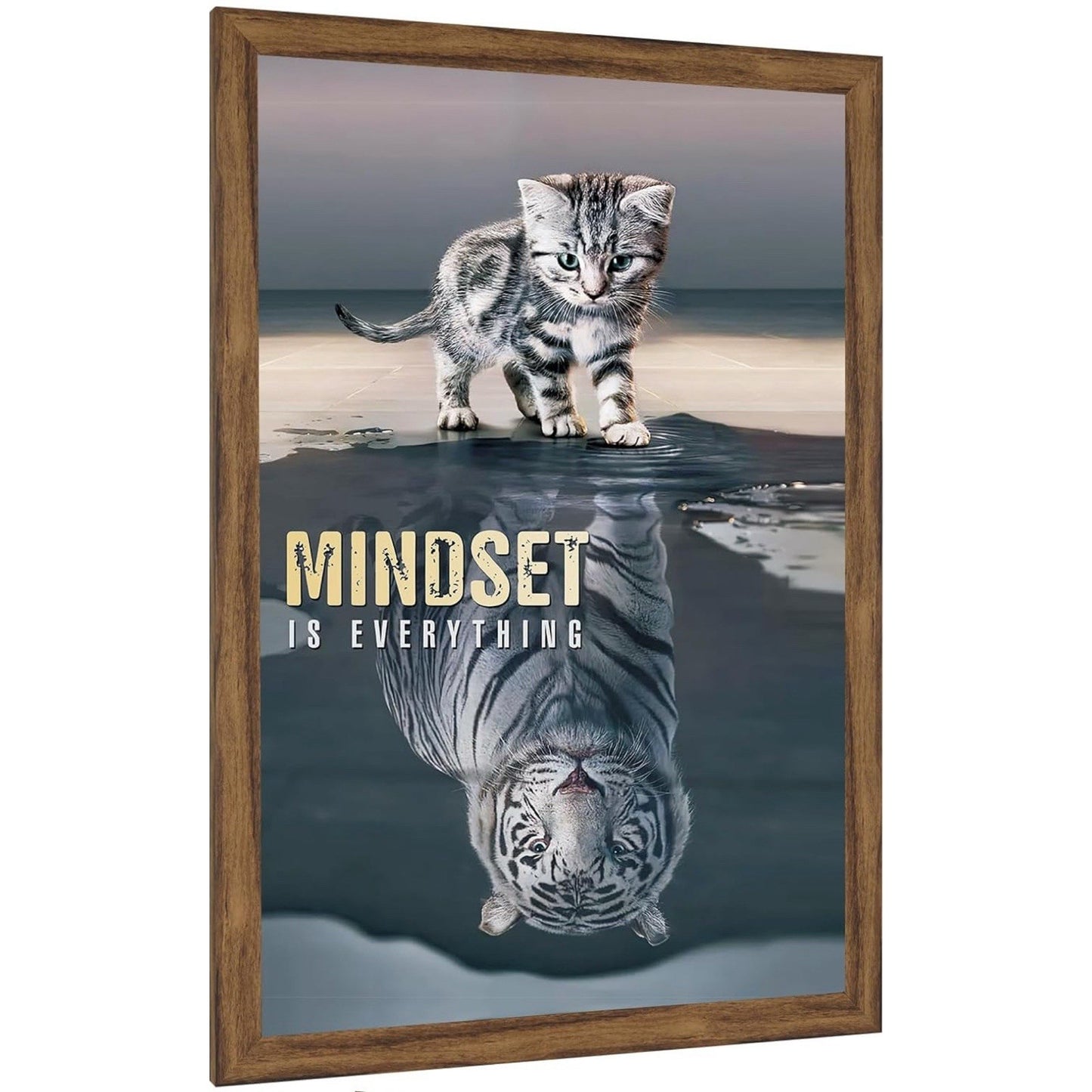 18x24 PICTURE FRAME Brown Wood Poster Frame Plexiglass, Large Photo Wall Frame