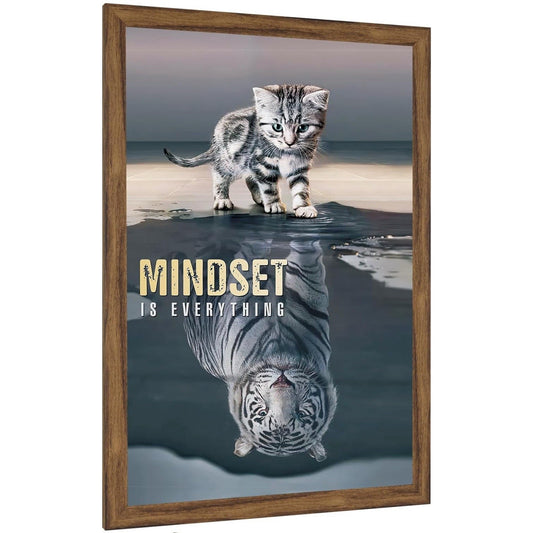 18x24 PICTURE FRAME Brown Wood Poster Frame Plexiglass, Large Photo Wall Frame
