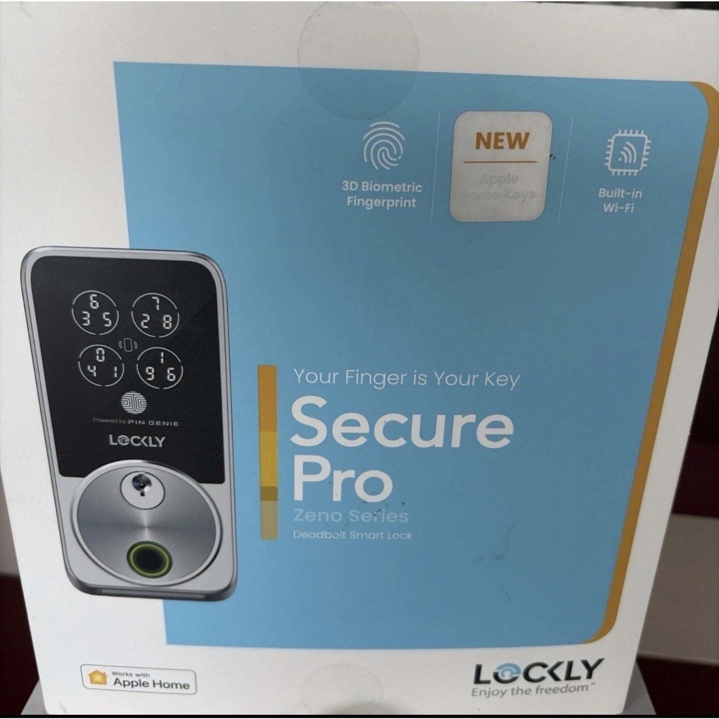 Lockly Secure Pro Zeno Series WiFi Smart Deadbolt Lock PGK728WHKSN Same Day Ship