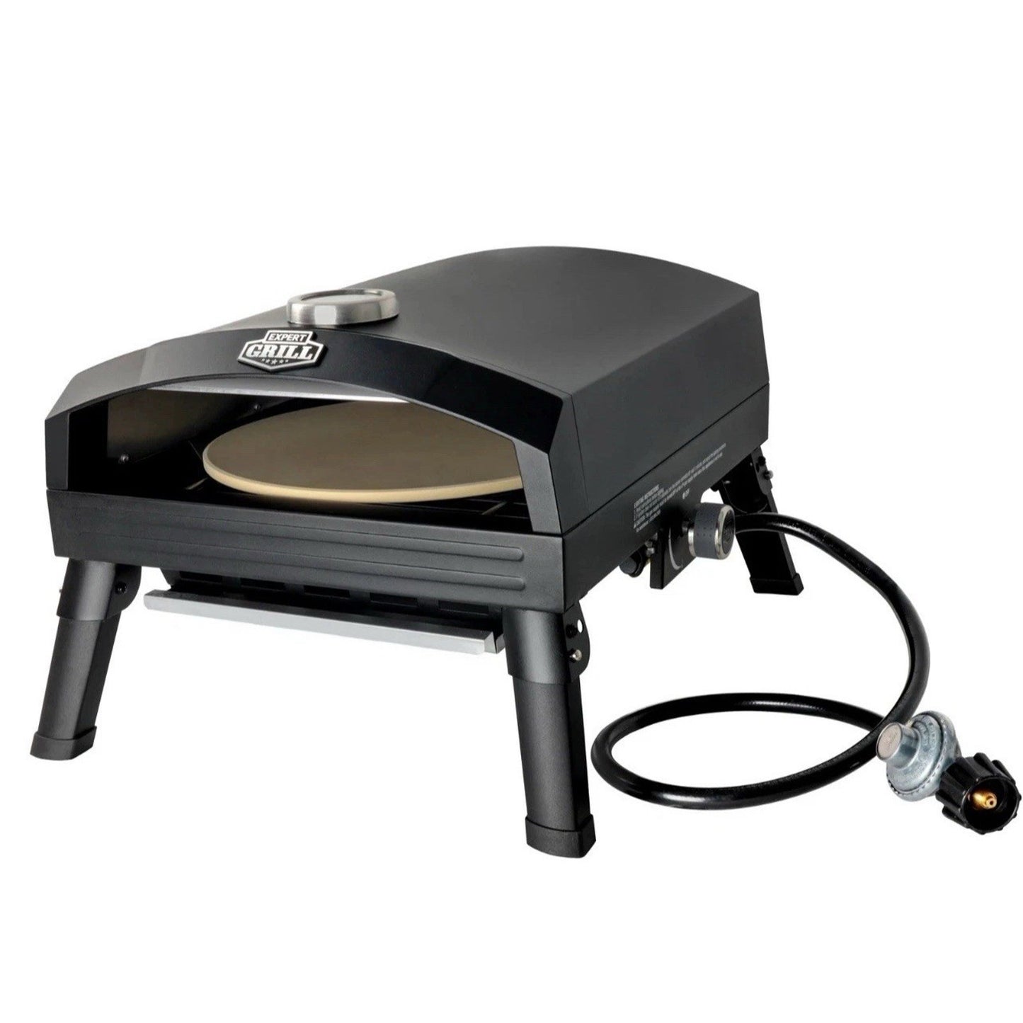 Expert Grill Black Tabletop P Gas Pizza Oven Outdoor 13" Stone 17,000 BTU